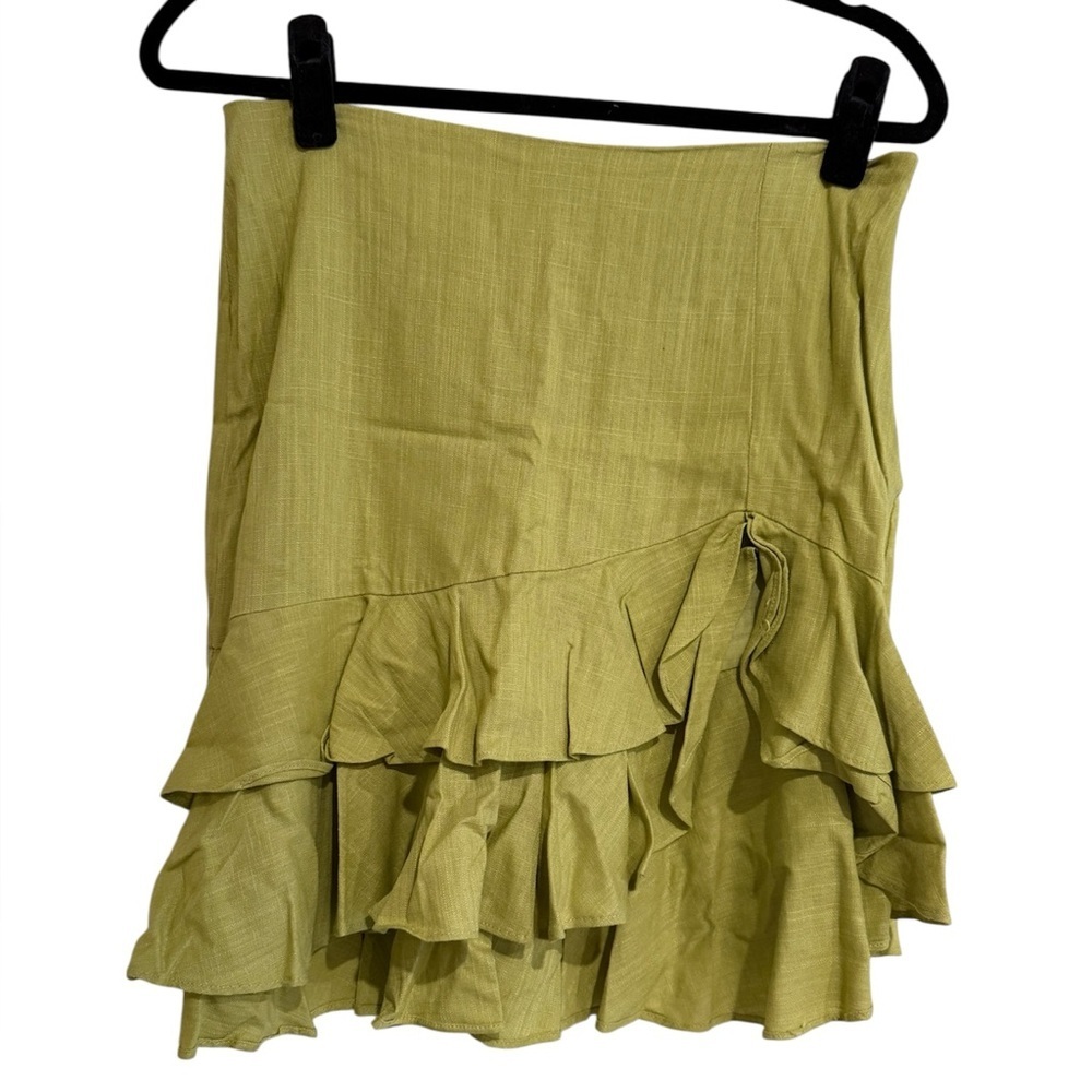 Frill it Up Light Green Tiered Mini Skirt​​